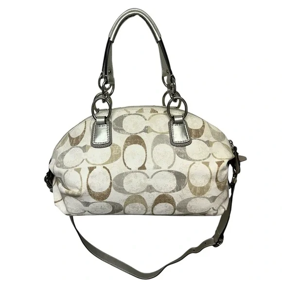 Coach Kristin Signature Dome Sequin Satchel Shoulder Bag #19338